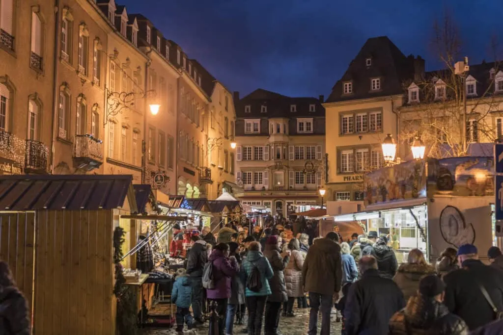 christmas market in echternach, luxembourg