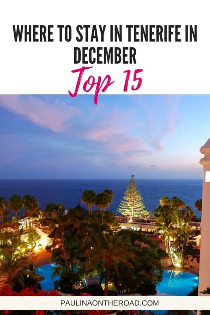 a pin with the sea view from a hotel in Tenerife, Where To Stay In Tenerife In December