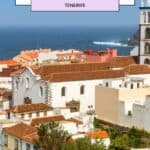 a pin with a city in Tenerife, where to stay in Tenerife in Winter.