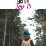 a pin with a girl walking in the woods, best survival books non-fiction.