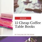 a pin with various photos depicting cheap coffee table books.