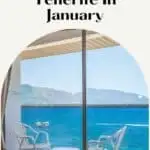 a pin with the sea view from a room in Tenerife, Where to stay in Tenerife in January