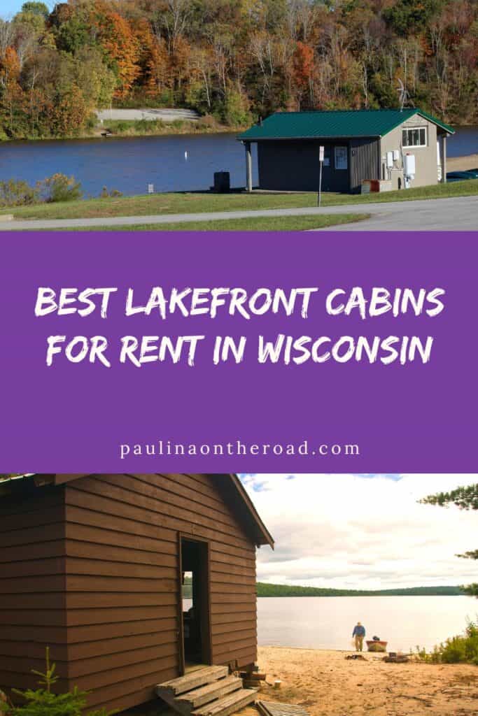 a pin with 2 photos related to Lakefront Cabins For Rent In Wisconsin