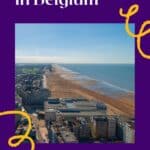 an aerial view of the beach and buildings in ostend, belgium