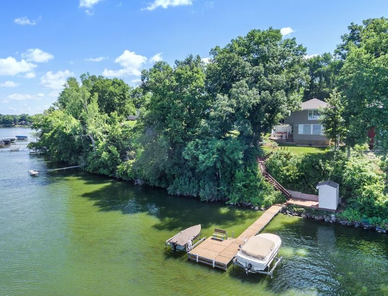 aerial view of the best Door County Cabins On The Water