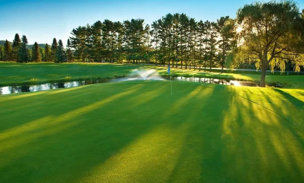 golf course with lots of vegetation at Bluegreen Vacations Christmas Mountain Village An Ascend Resort Wisconsin Dells - 10 Gorgeous Golf Resorts In Wisconsin