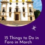 a pin about best things to do in faro in march showing the exterior of the chapel of bones