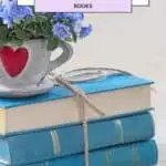 a pin with 3 Lonely Planet Coffee Table Books with a small flower on top