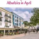 Pinterest pin showing the old town of Albufeira