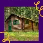 a pin with a cabin in the woods, Small Cabin Rentals Wisconsin