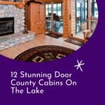 a pin with a living room at one of the Door County Cabins On The Lake
