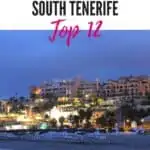 a pin with one of the best Resorts in South Tenerife seen from the sea