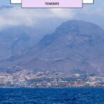 a pin with a mountain seen from the sea and the coast with the best Resorts in South Tenerife
