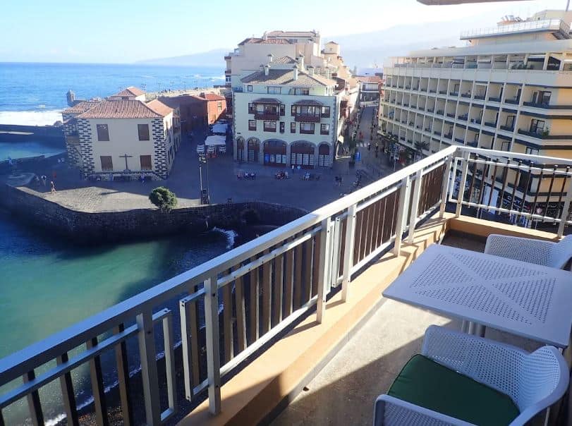 balcony with sea view at Central apartment with incredible views in Tenerife