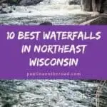 pinterest pin showing images of dave's falls in northeast wisconsin