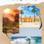 Pinterest pin about fun things to do in Tenerife in may, La Cortava old town, Mount Teide, and surfing