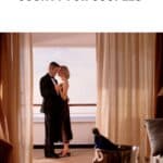 a pin with a couples in a hotel room by the window, Where To Stay In Door County For Couples
