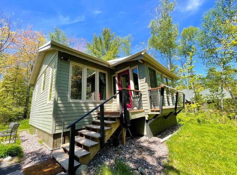 exterior of the Lupine Landing in Cornucopia, Wisconsin