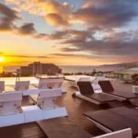 sunset seen from the rooftop of the best Adults-Only Hotels in Tenerife, the Tigotan Lovers & Friends Resort in Tenerife
