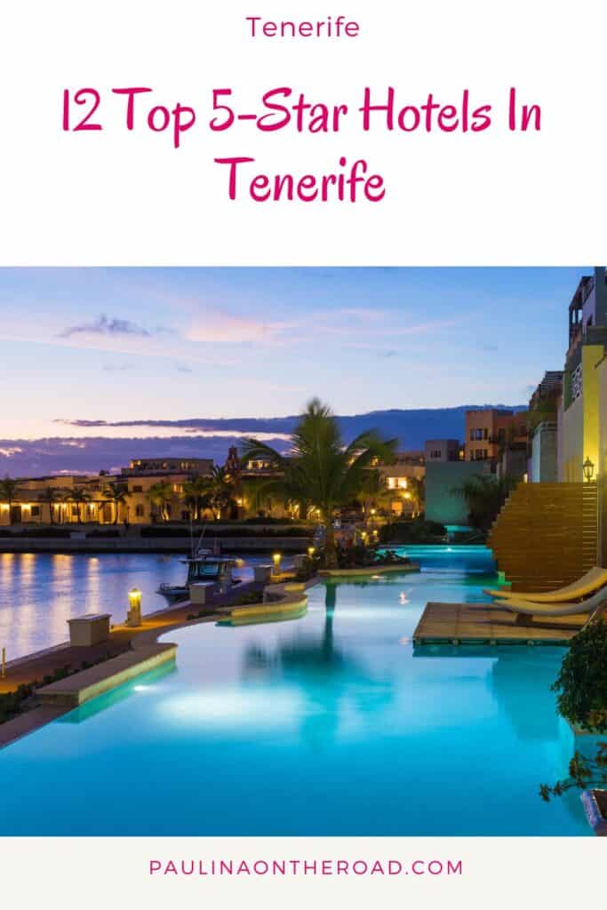 a pin with a pool area at one of the best 5-Star Hotels In Tenerife