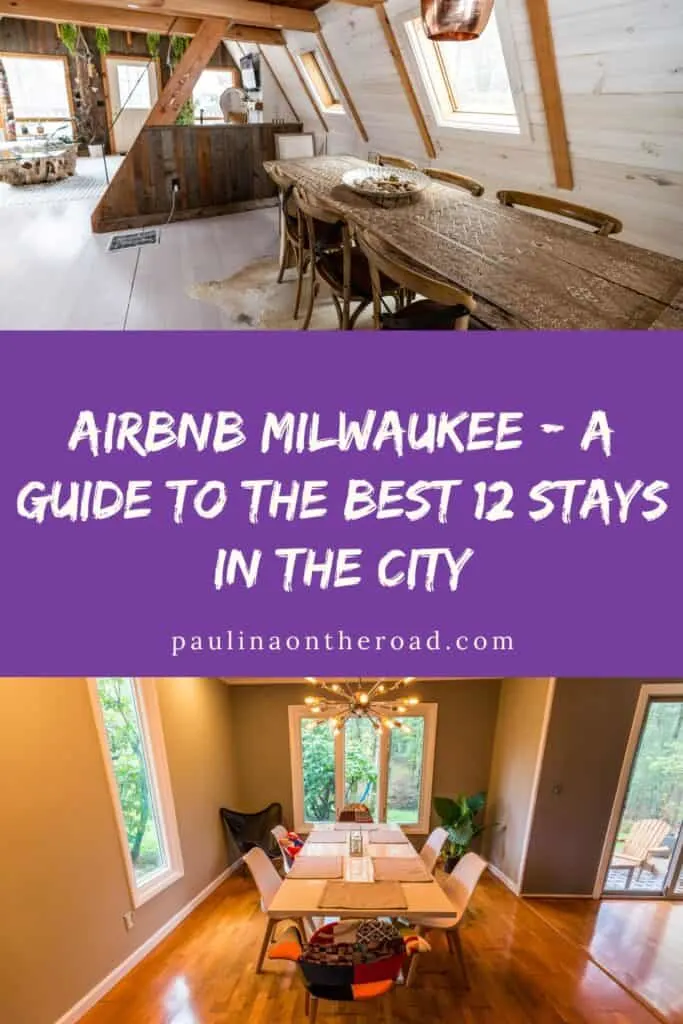 a pin with 2 photos related to Airbnb Milwaukee 
