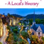 Pinterest pin about luxembourg in one day showing photo of