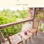 a pin with a balcony overlooking a garden at one of the Boutique Hotels in Cape Verde