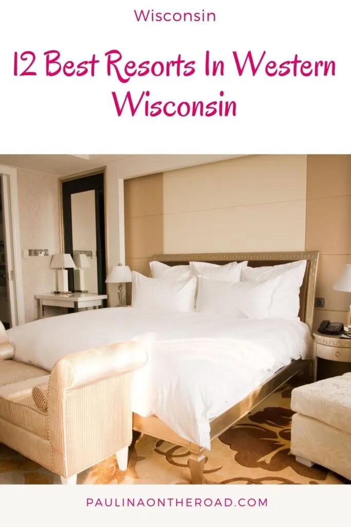 a pin with a bedroom at one of the best Resorts In Western Wisconsin