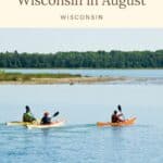 group of people kayaking in door county