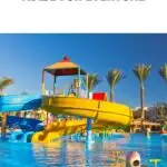 a pin with an image of a waterpark at one of the best places Where To Stay In Costa Adeje