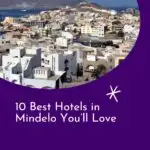 a pin with an aerial view of Mindelo. Best Hotels in Mindelo