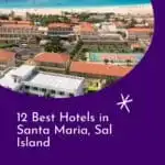 a pin with some of the Best Hotels in Santa Maria seen from above.