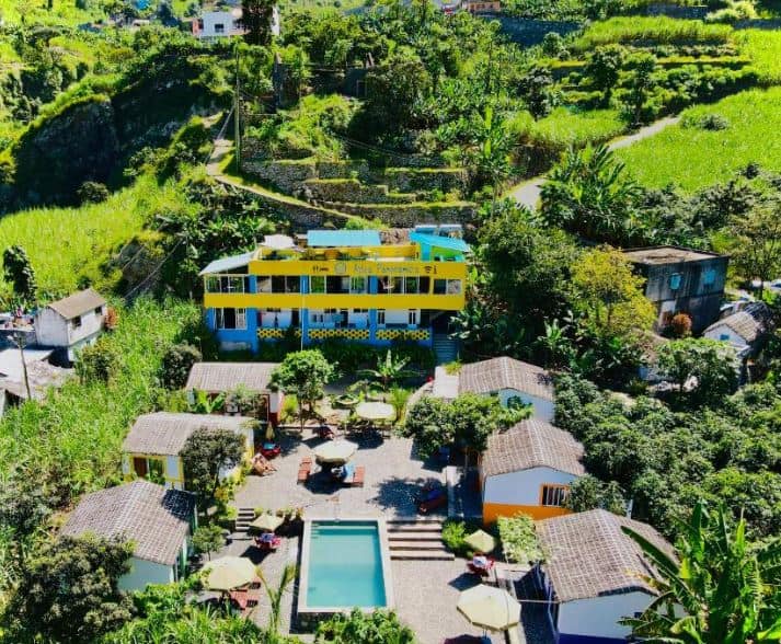 aerial view of the AldeaPanoramica, Paul, Santo Antao