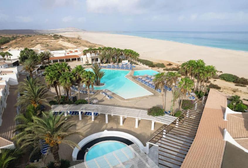 aerial view of the VOI Praia de Chaves Resort in Cape Verde