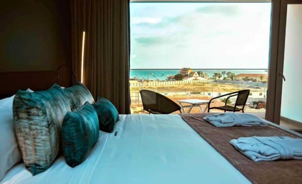 bedroom with sea view at DESIGN SUITES Boutique Hotel in Cape Verde