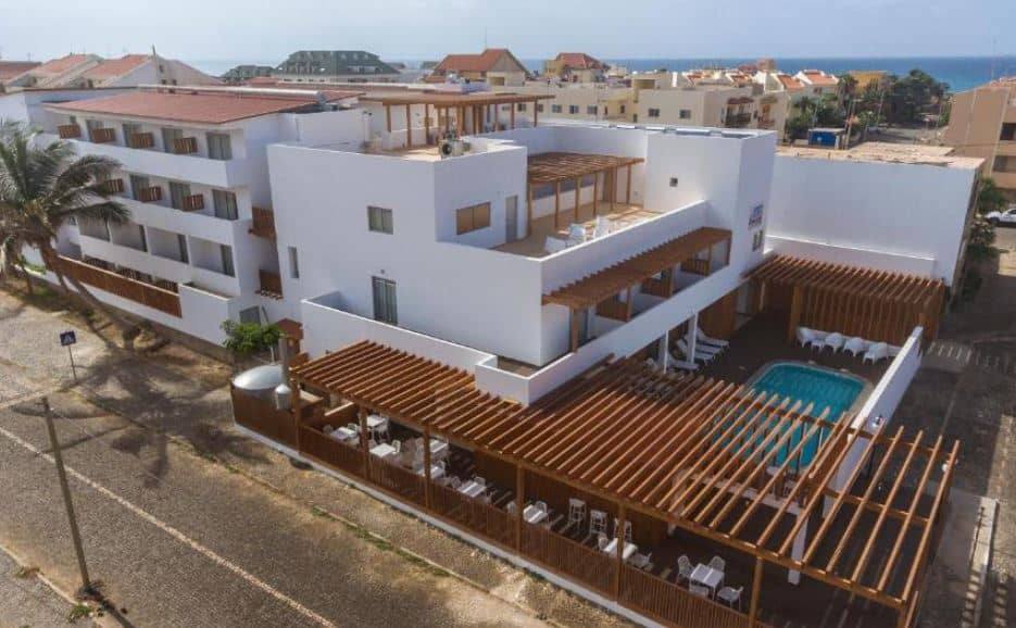 exterior of the Hotel Da Luz in Santa Maria, Cape Verde