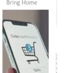 a phone with a shopping cart from online