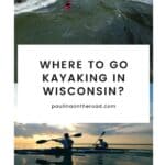 a kayaker through the rapids, 2 persons kayaking down a river during a sunset