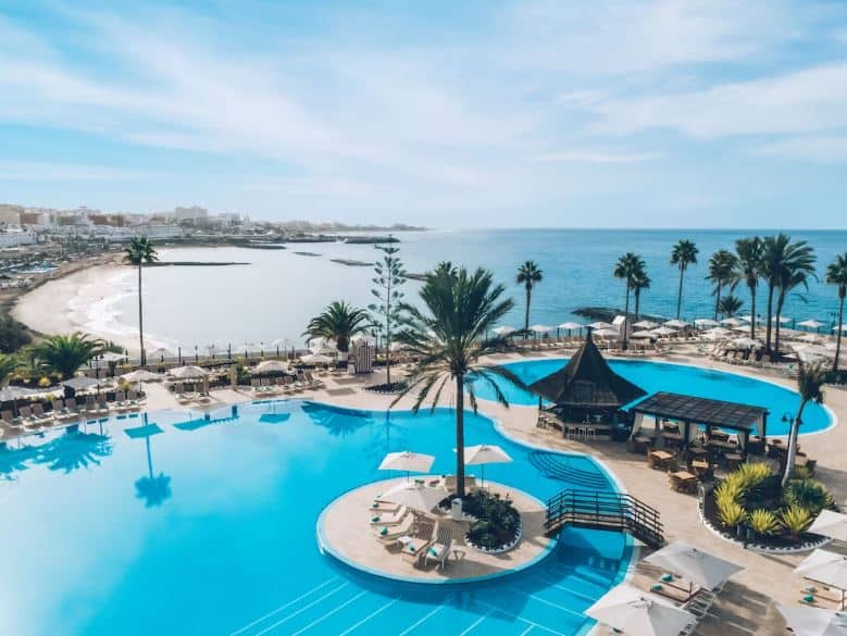 pool area seen from above at Iberostar Selection Anthelia in Adeje, tenerife