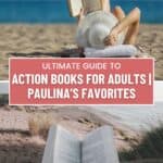 a pin with 2 photos related to action books for adults