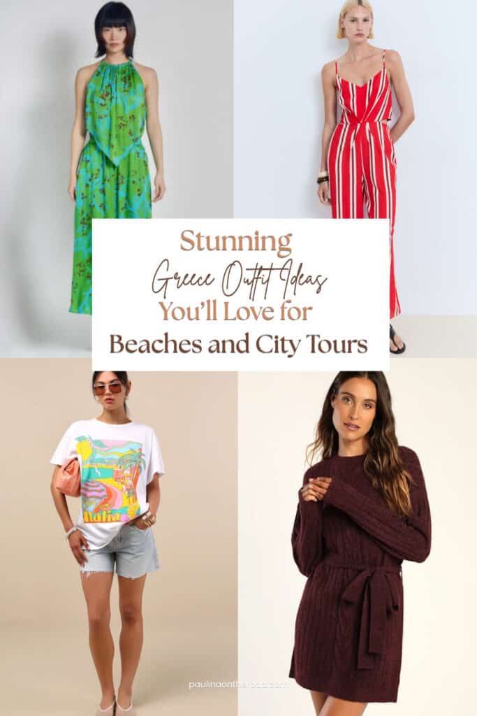 Best Greece outfit ideas collage for beaches and city tours with trendy summer styles
