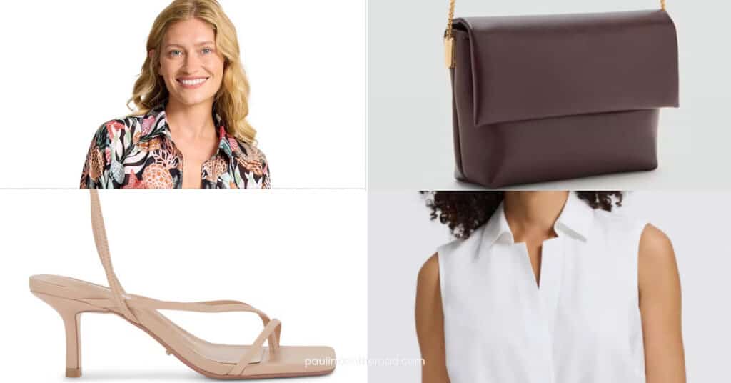 Dressy jumpsuit with sandals and crossbody bag perfect for Greece vacation outfit