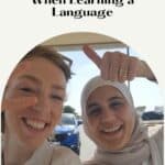 a selfie of a woman with a scarf on her shoulders and a woman in a hijab