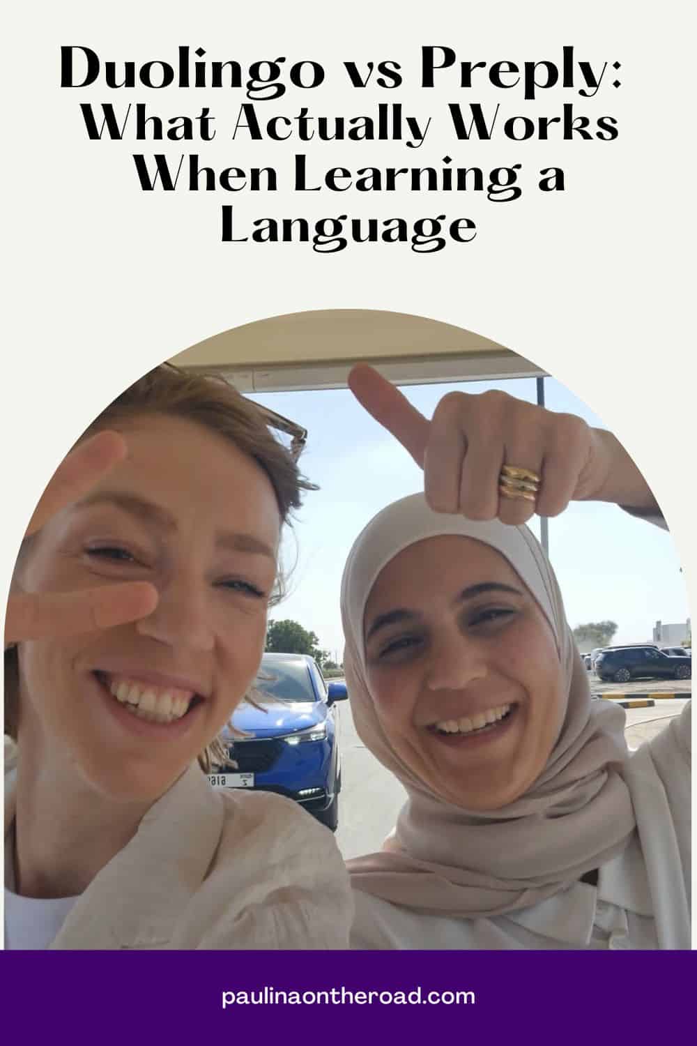 a selfie of a woman with a scarf on her shoulders and a woman in a hijab